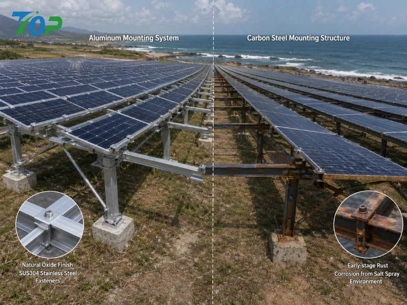Aluminium vs Carbon Steel: Quod Solaris Adscendens Systema Melior est pro Maritimis Environmentis?