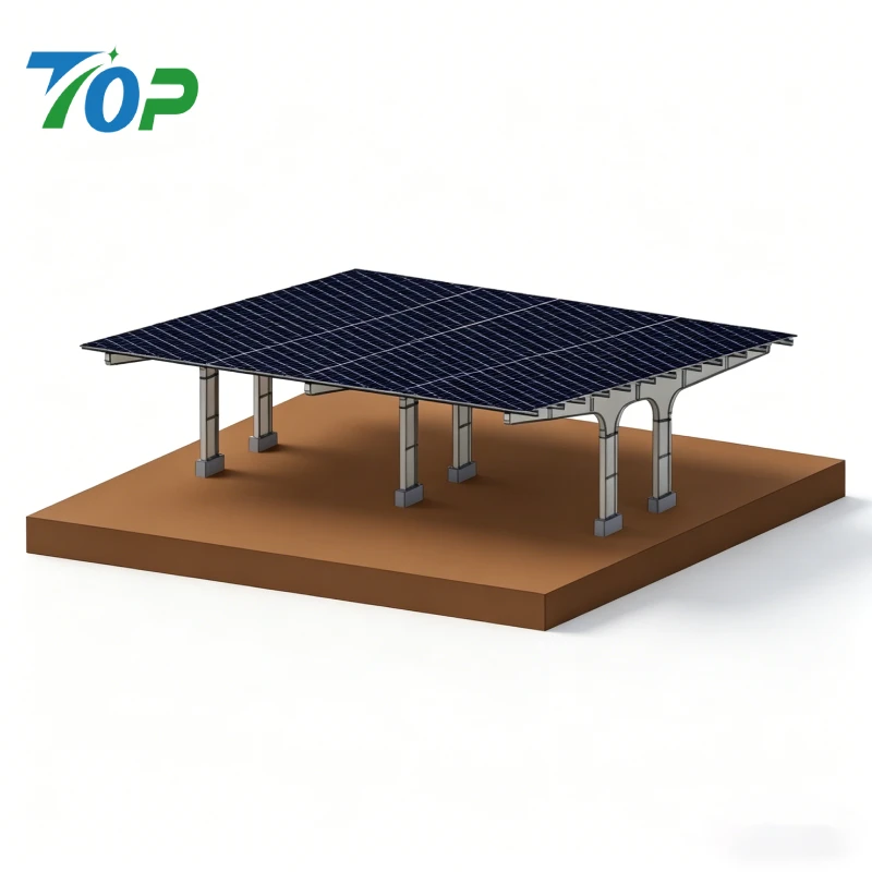 Hot-Dip Galvanized solaris Quisque Carport Adscendens System