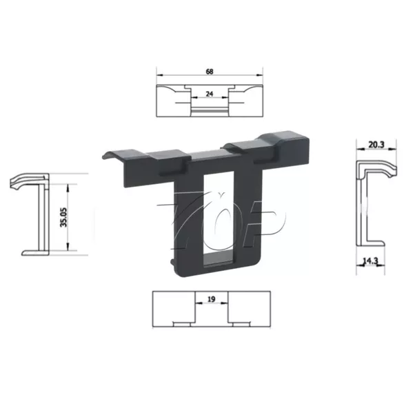 Plastic aqua INCILE Clips