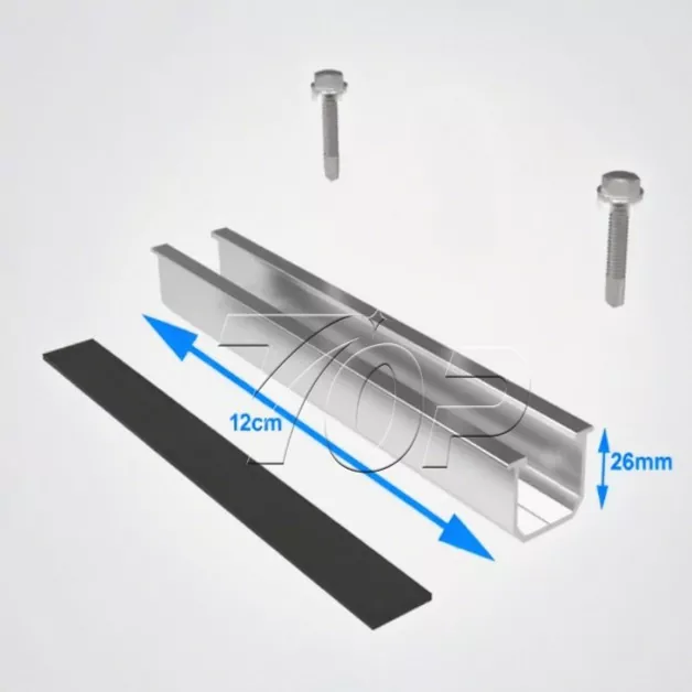 Rail-minus Solaris Panel Roof Rack Mount